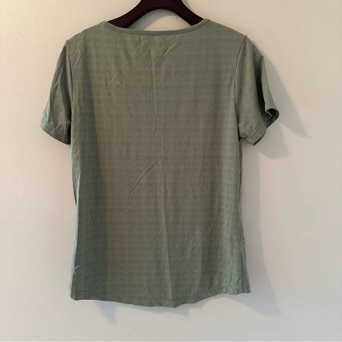 Zyia  Active Laser Cut Olive green top Size small