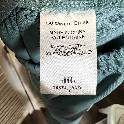 Coldwater Creek  Women's Plus Pull On Relaxed Wide Leg Pants Teal Blue 18