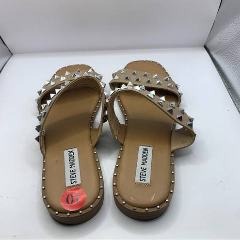 Steve Madden Steve Maden 10 nude Clear Spike Slide Sandal Flat