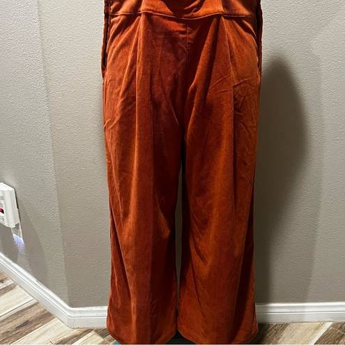 Petal  dew orange corduroy overalls