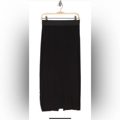 Sweet Romeo Ribbed Midi Pencil Skirt