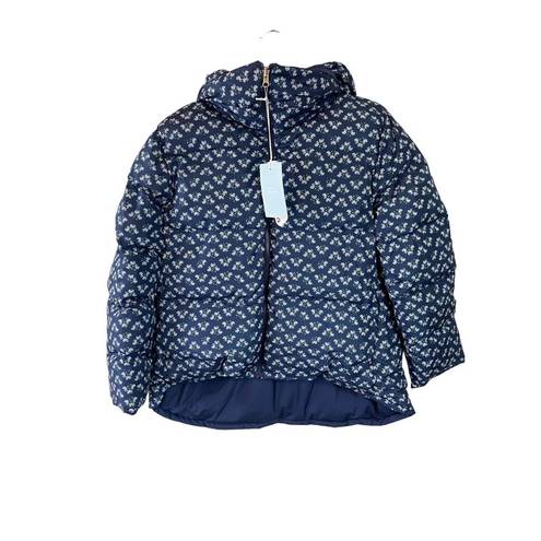 Hill House  reversible Edie puffer jacket floral navy size Large NWT
