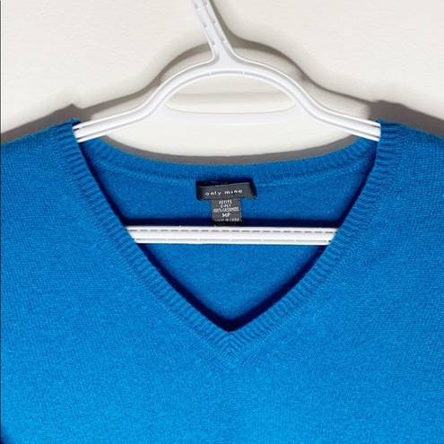 Only  Mine cashmere V neck Aqua blue sweater sz Mp