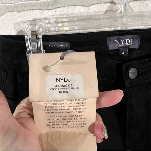 NYDJ  NWT Jenna Straight Ankle Jeans in Black Size 4