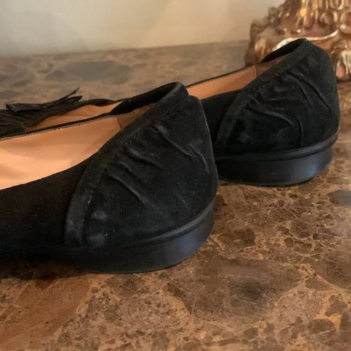 Preview International Women’s Size 8 Nordstrom  Black Suede Ballet Flats with Bow