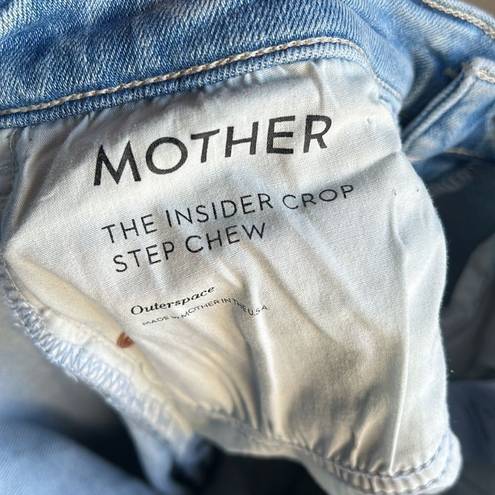 MOTHER The Insider Crop Step Chew Jeans Size 27