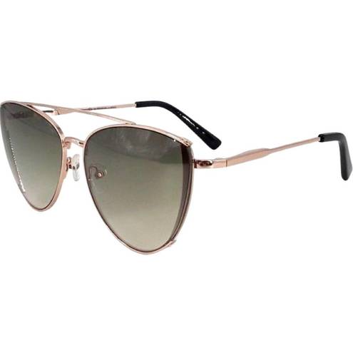 Oscar de la Renta  Gold Cat Eye Aviator Sunglasses Jordana