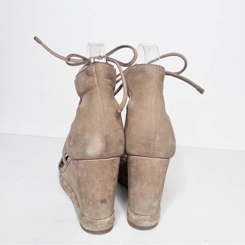 Frye  Roberta Ghillie Wedge Size 6 Women’s Tan Leather