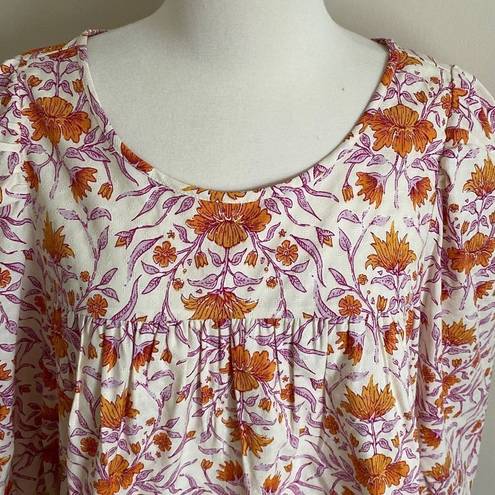 Universal Threads Universal Thread Floral Print Long Balloon Sleeve Blouse Size XL