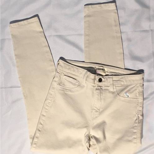 L'Agence L’Agence -  High Rise Skinny Jeans - 5 pocket - Beige - Size 27- Cropped- New