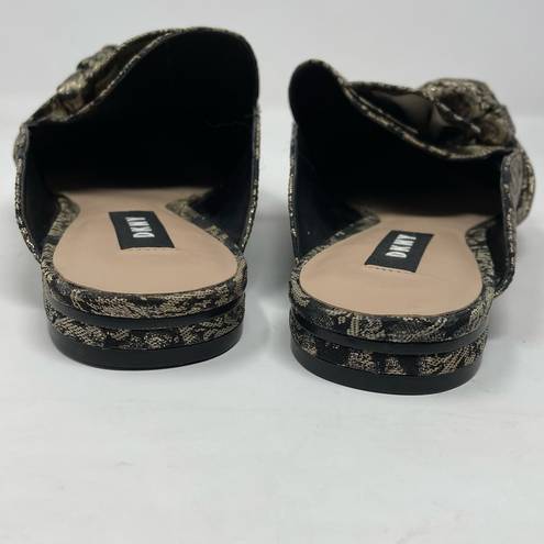 DKNY  Pier Baroque Tapestry Brocade Metallic Fabric Mules Slides Shoes womens 7.5