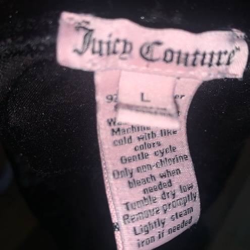 Juicy Couture  Velvet Leggings Black Solid Pull On Women's Large Elastic Waist