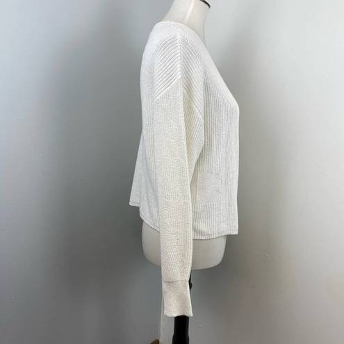 n:philanthropy NEW  White Knit Open Cardigan Small