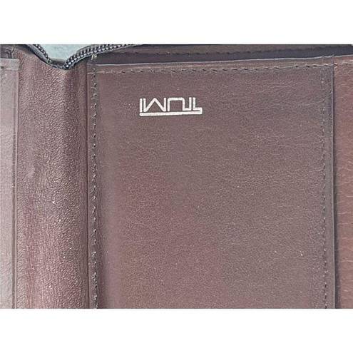 Butter Soft TUMI Chocolate Brown  Leather Double Zip Travel Wallet