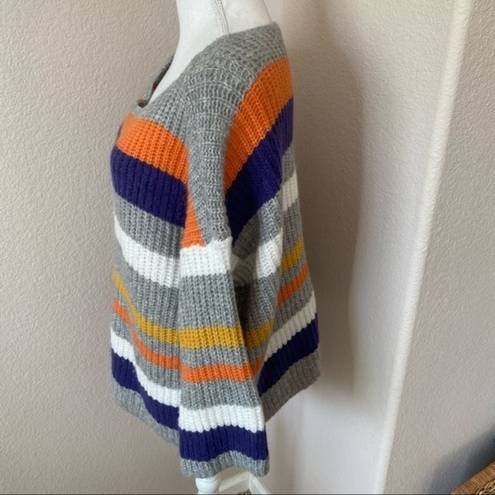 Lou & grey  Stripe Color Line Alpaca Blend Sweater Size Medium