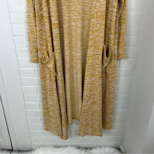 LuLaRoe  Yellow Heather Long Maxi Duster Cardigan Sweater Size M