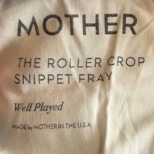 MOTHER Denim  The Roller Crop Snippet Fray in Well Played Size 26