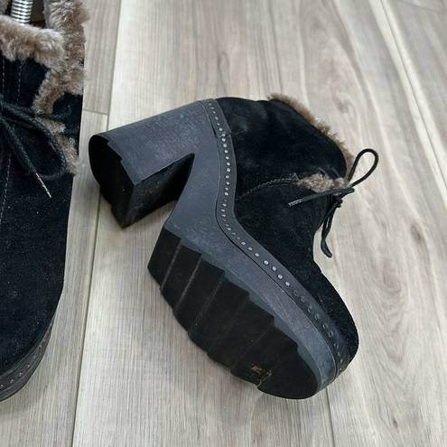 Rag and Bone  Inez suede and shearling desert clogs size 9