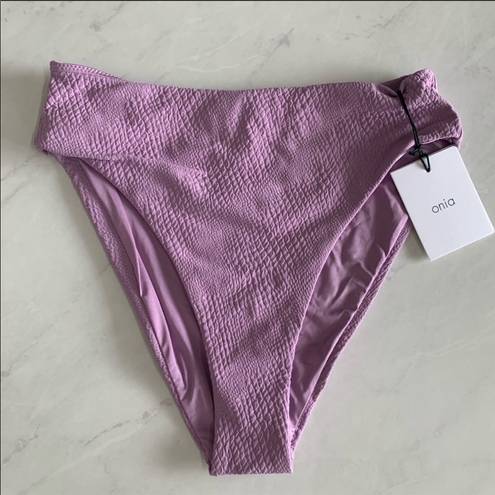 ONIA  Lavender Sabrina Bikini Bottoms Croc Texture