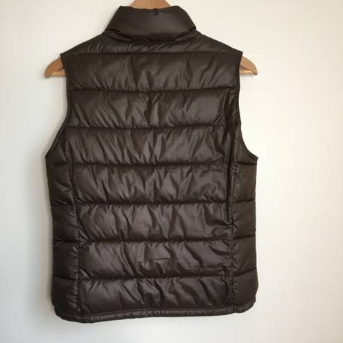 Banana Republic  Down Vest Jacket Full Zip Up Puff Womens Size‎ S Brown