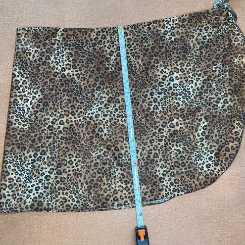 In Gear Vtg 80s swim cover up skirt cheetah leopard animal print Free Size Size XL