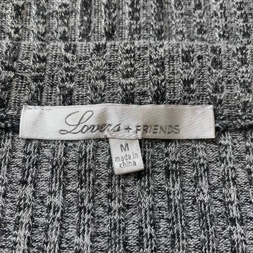 Lovers + Friends  gray knit zipper pencil skirt size M