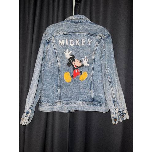 Lee Vintage  Jean Jacket Size Large Mickey on the back Disney