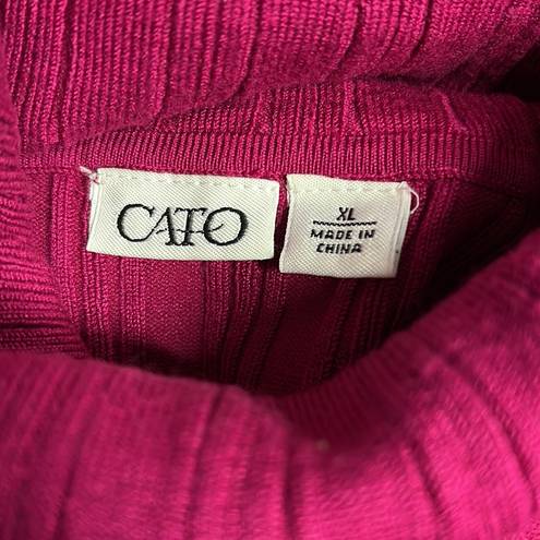 Cato  PURPLE TURTLENECK RIBBED SWEATER XL