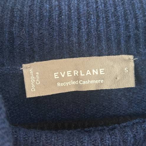 Everlane  Women's Blue The Cashmere Oversized Turtleneck Sweater Size Small