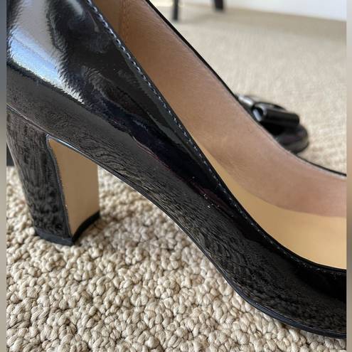 Kate Spade Bow Pumps in Black Patent Leather