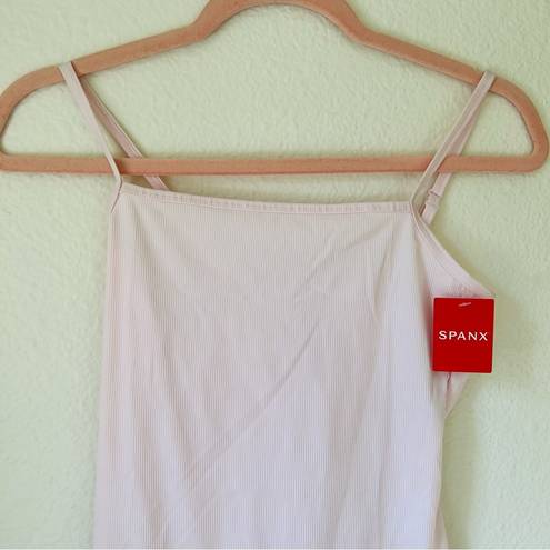 Spanx ® Rib Camisole Thong Bodysuit in Ice Pink Size S