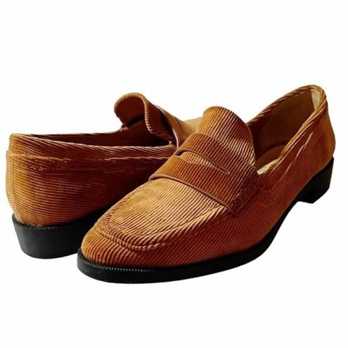 sbicca  Vintage Collection Shoes Dark Tan Corduroy Penny Loafers Women’s Size 8