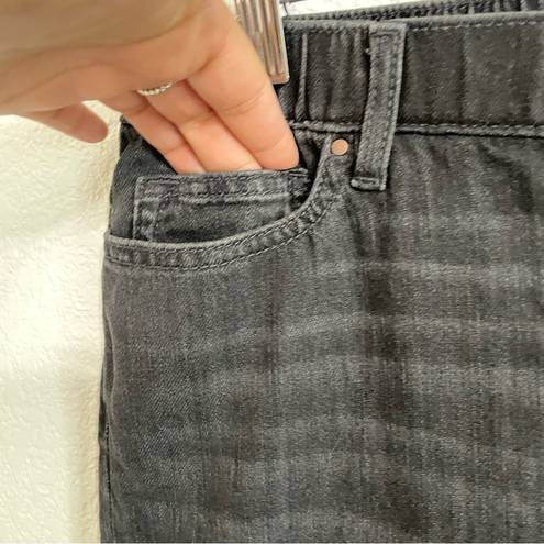 J.Jill  Pure Denim Womens Jeans Washed Black Relaxed Ankle Pull On Size Medium P