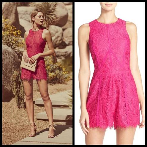 Adelyn Rae 💕💕 Pink Lace Fringe Romper Playsuit