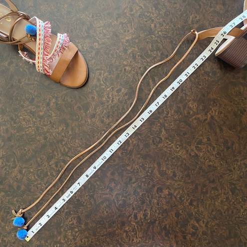 mix no. 6  Lex Embroidered Gladiator Boho Sandals Stacked Heel - size 10