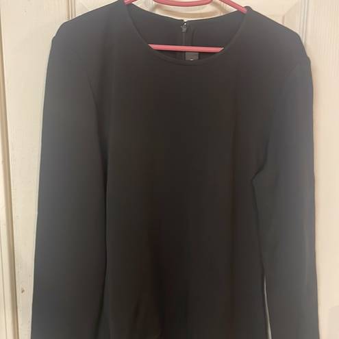 St. John Knit Long Sleeve Little Black Dress