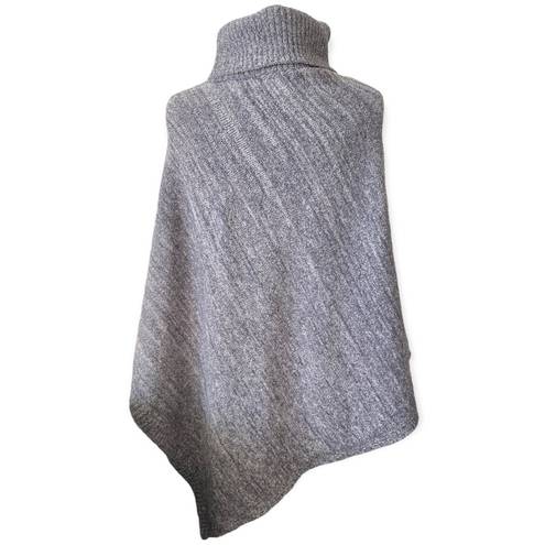 Barefoot Dreams Cozychic Point Dume Poncho Heather Gray 801 Turtleneck One Size