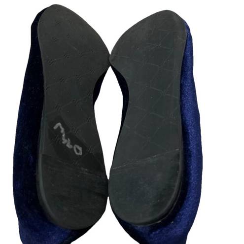 Jack Rogers Women’s  Ginger Jar Velvet flats 8.5. Midnight blue.