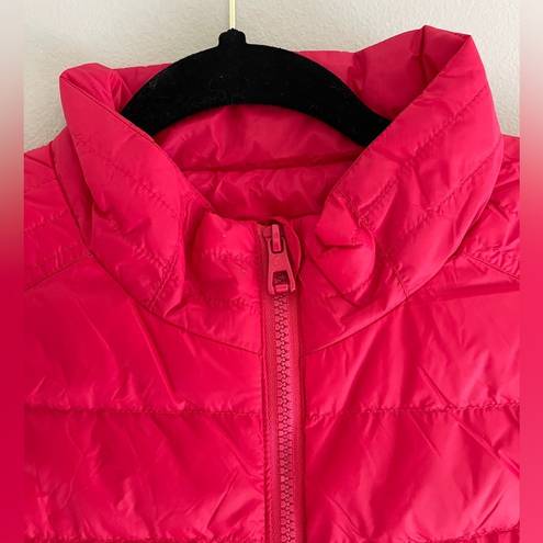 Zyia  Active Hot Pink Full Zip Puffer Athleisure Athletic Vest Size XL