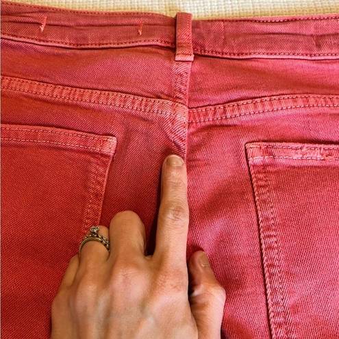 Pilcro and the Letterpress Anthropologie Pink  High Rise Slim 30 Distressed Jeans