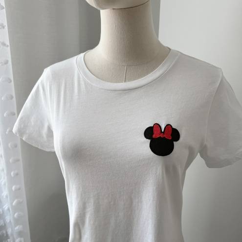 Kate Spade  x Disney White Mickey Mouse Logo Crewneck Short Sleeve T-shirt Small