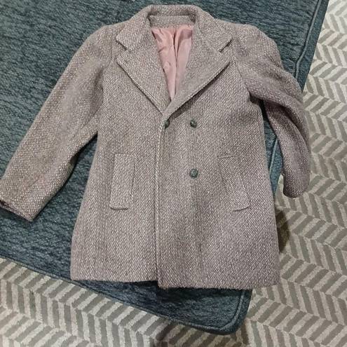 Vintage Wool Tweed Peacoat Size 6