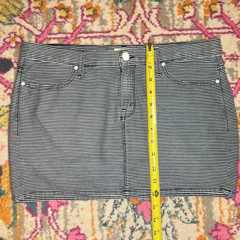 MOTHER Denim  S.N.S Striped Jean On The Road Mini Skirt Size 27