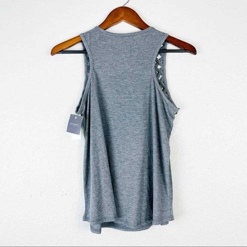 Grayson Threads All Is‎ Fine With Pizza and Wine Gray Graphic Tank Medium