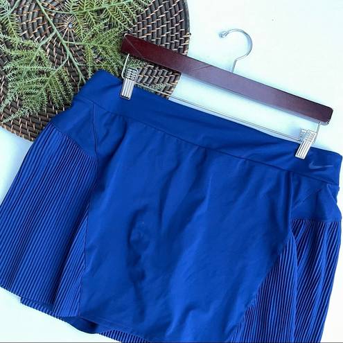 Nike  Womens Golf Skort Shorts Blue Micro Mini Pleated Tennis Pickleball Size XL