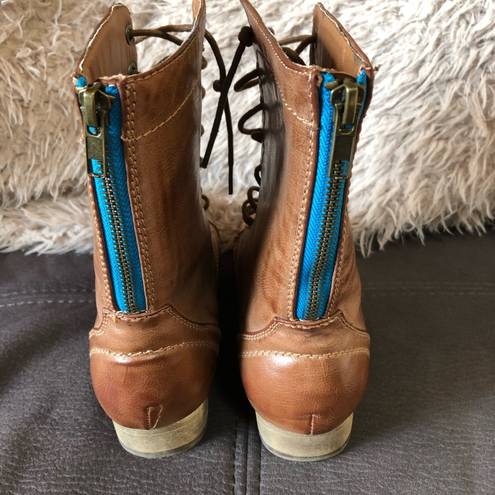 Charlotte Russe Brown Booties with Laces Size 7