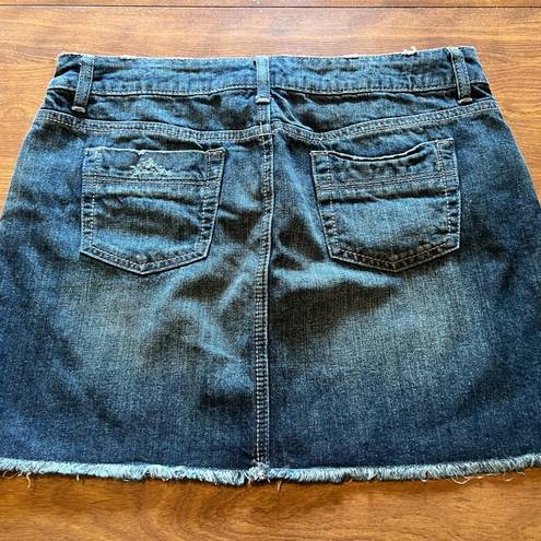 Apt. 9  Kohls Distressed Blue Jean Mini Skirt Denim Raw Edges Size 12 NWT