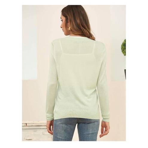 Bebe NWT Womens Mess  Avocado Green Lightweight Cardigan Sweater - Sz M