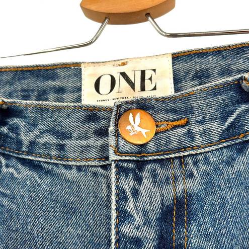 One Teaspoon  Awesome Baggies Destroyed Jeans Wolf Blue Size