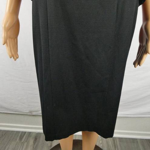 White House | Black Market  WHBM Little Black Dress Career Fitted Peplum Cap Sleeve